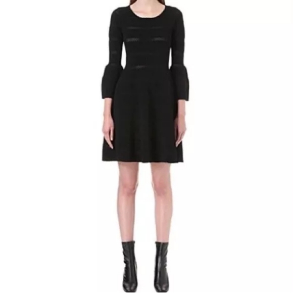 Sandro Paris Carmen Knit Black Dress - Picture 1 of 12